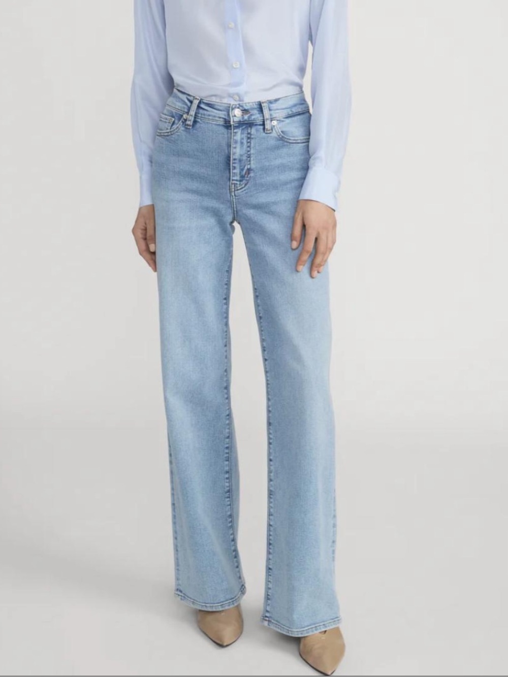 FRAME Le Slim Palazzo Jeans Denim